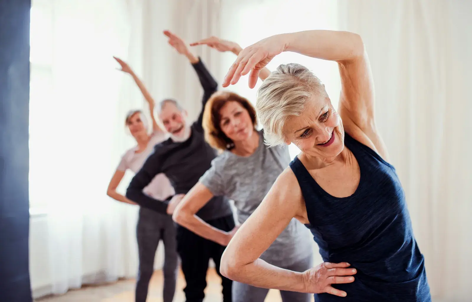 Midlife women exercising